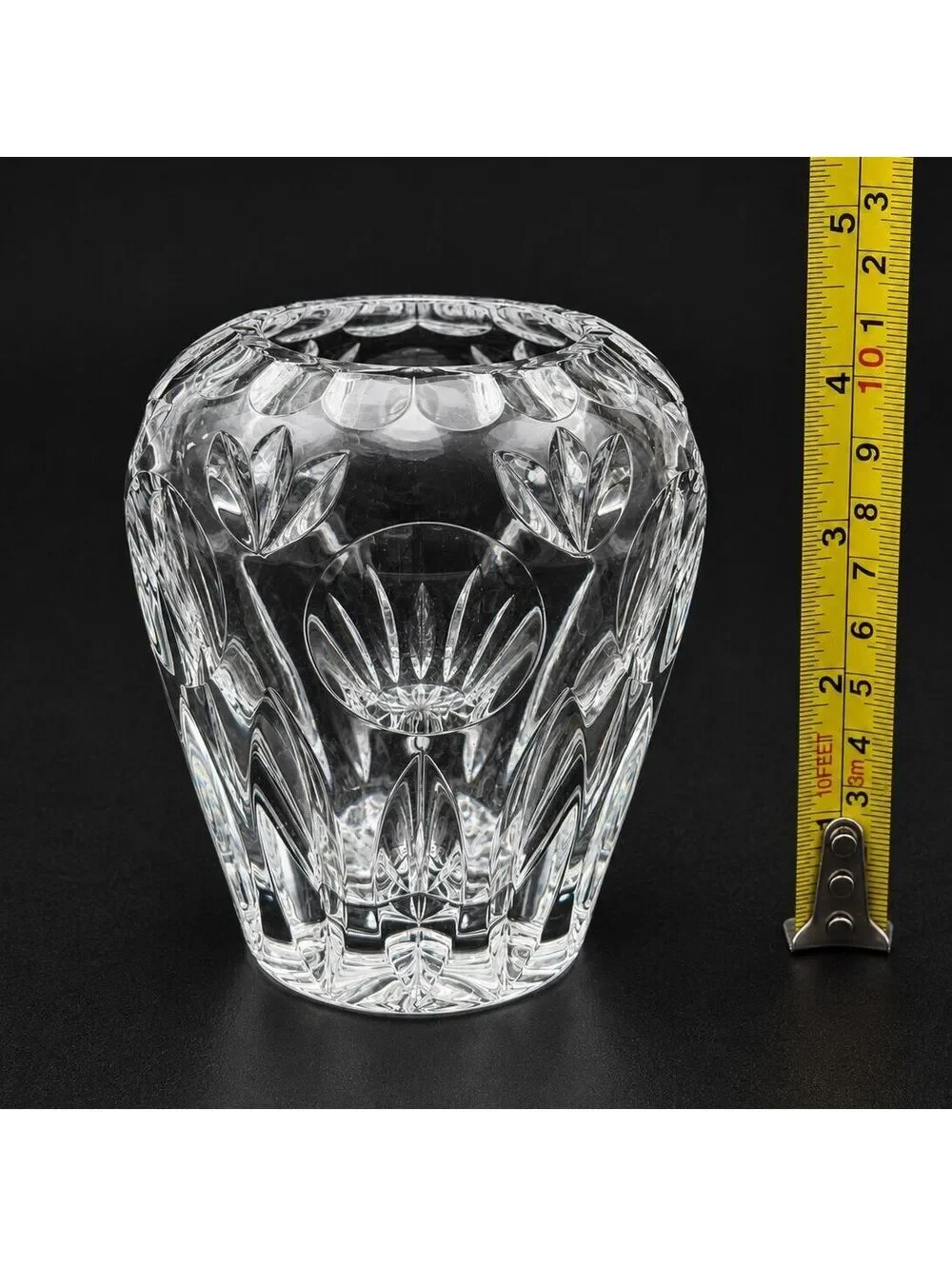 Vintage Bavaria Germany Cut Crystal Bud Vase Heavy Lead Crystal 4.5